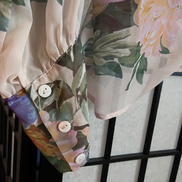 Zara sheer floral blouse - Picture 8 of 8